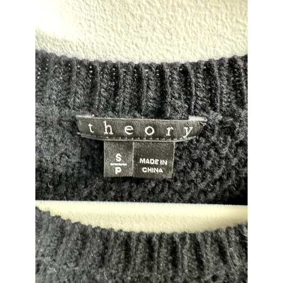 Theory 100% Wool Colorblock Green Cable Knit Holiday Party Office Sweater Dress - Picture 2 of 6